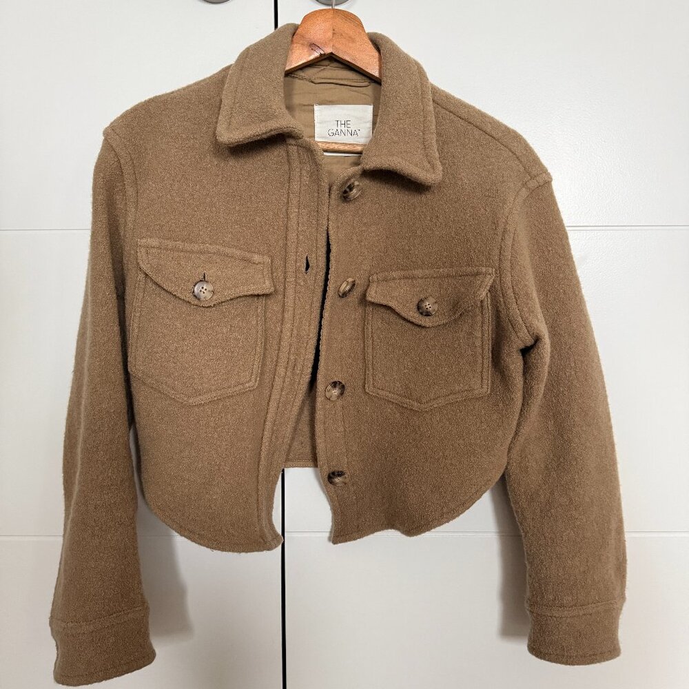 Aritzia THE GANNA Wilfred free cropped shirt jacket XS